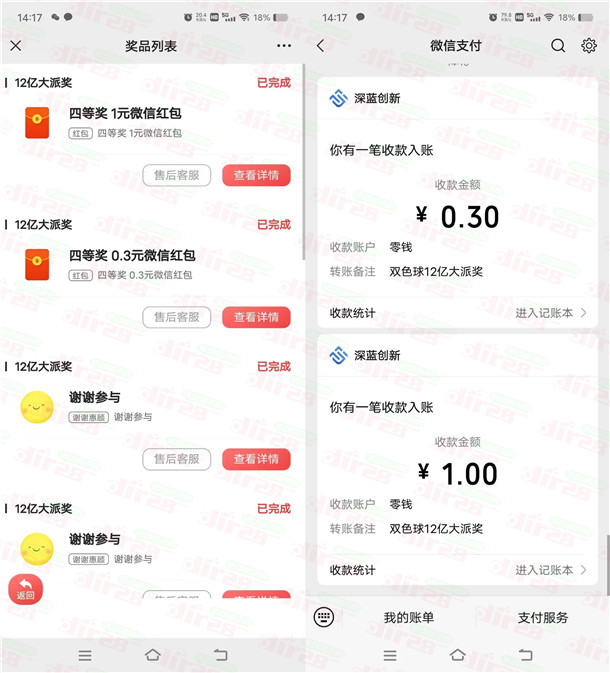 浙江福彩合成12亿小游戏抽20万微信红包、实物 亲测中1.3元  第3张